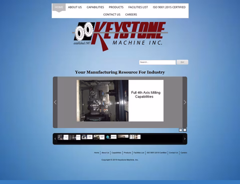Keystone-Machine Homepage 1440px