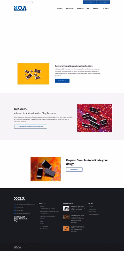 Koa-Speer-Electronics Homepage 1440px