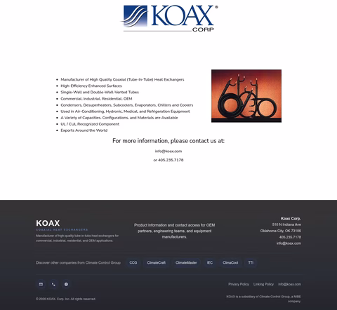 Koax Homepage 1440px