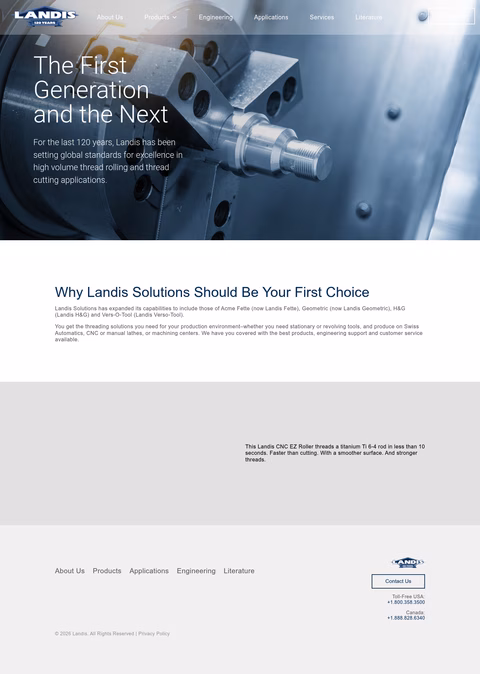 Landis-Solutions Homepage 1440px