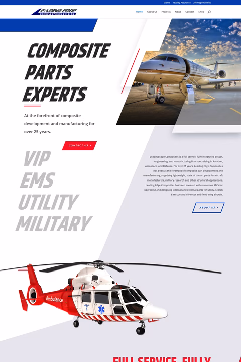 Leading-Edge-Composites Homepage 1440px