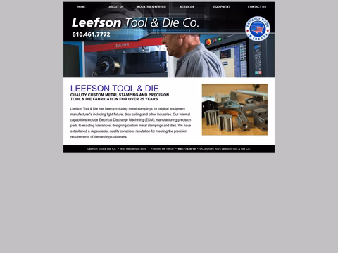 Leefson-Tool-Die Homepage 1440px