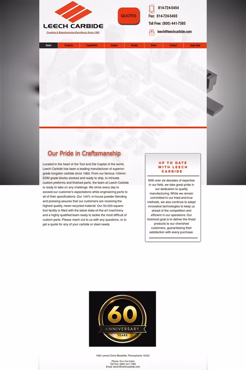 Leech-Carbide Homepage 1440px