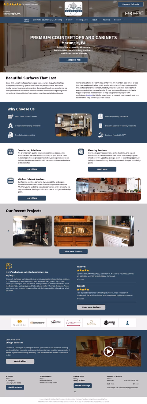 Lehigh-Surfaces Homepage 1440px