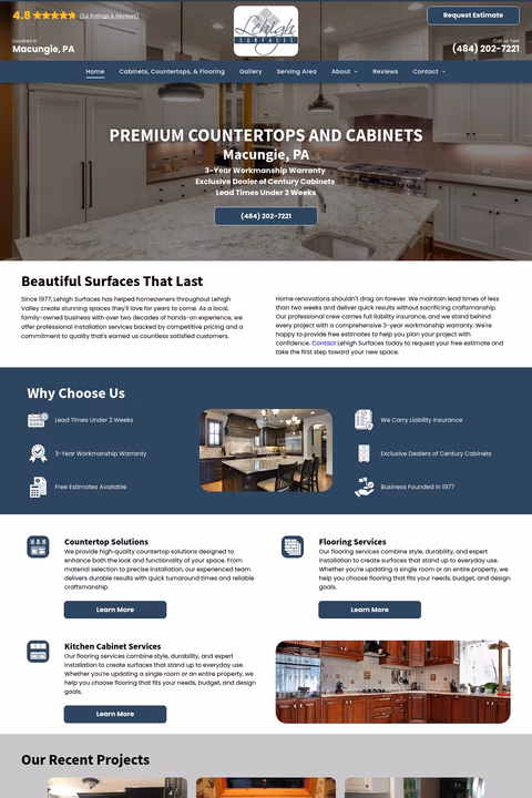 Lehigh-Surfaces Homepage 1440px
