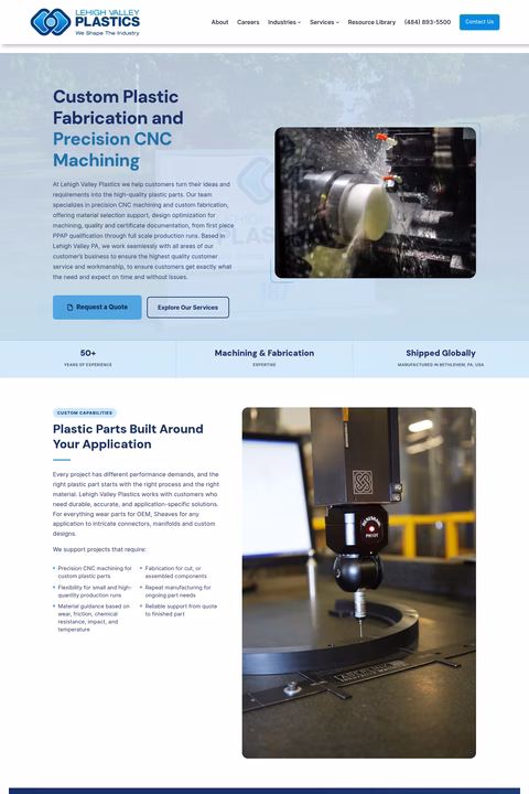 Lehigh-Valley-Plastics Homepage 1440px