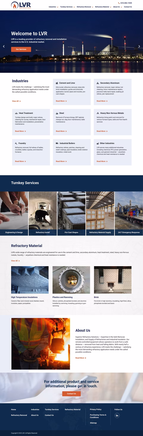 Lehigh-Valley-Refractories Homepage 1440px