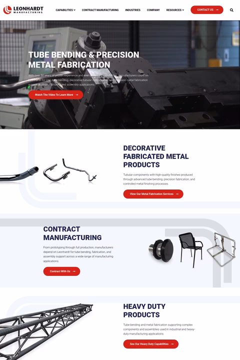 Leonhardt-Manufacturing Homepage 1440px