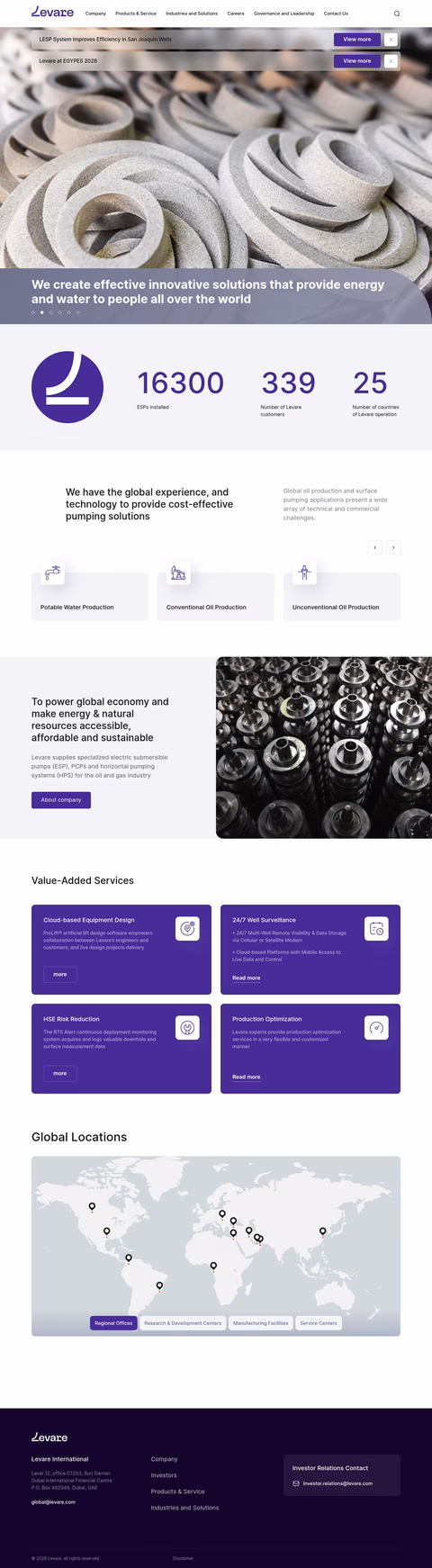 Levare-International Homepage 1440px