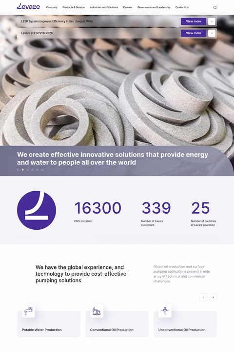 Levare-International Homepage 1440px