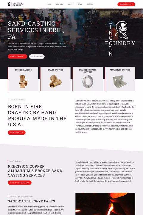 Lincoln-Foundry Homepage 1440px
