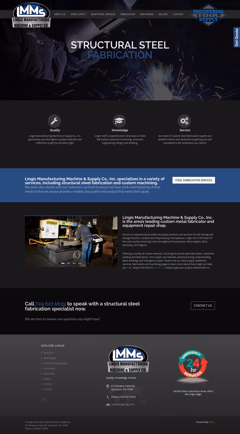 Lingis-Manufacturing-Machine-Supply Homepage 1440px