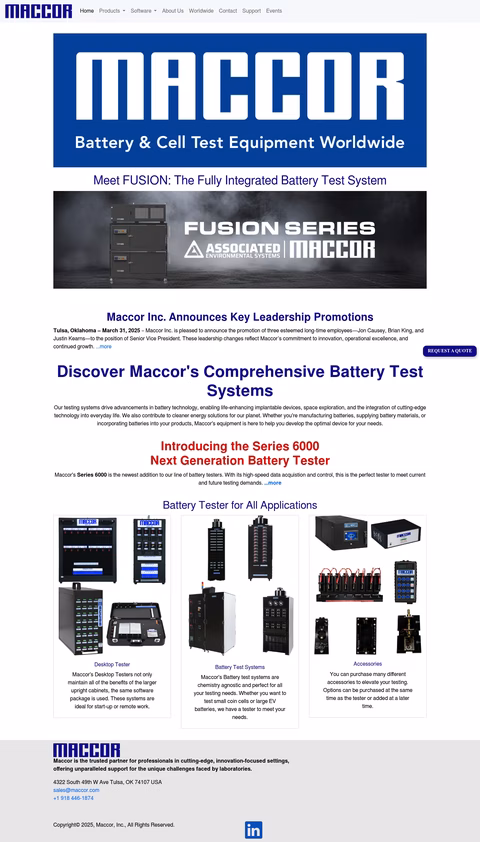Maccor Homepage 1440px