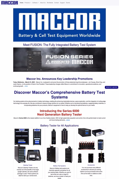 Maccor Homepage 1440px