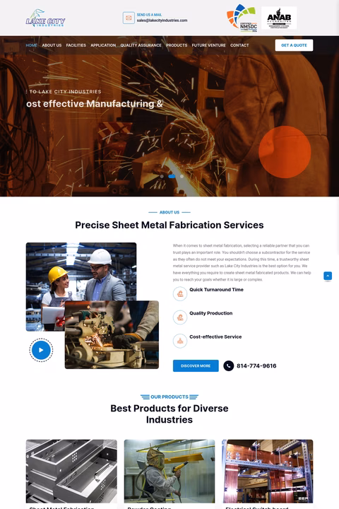 Lake-City-Industries Homepage 1440px