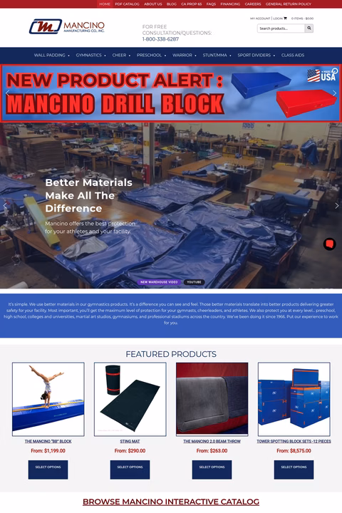 Mancino-Manufacturing Homepage 1440px