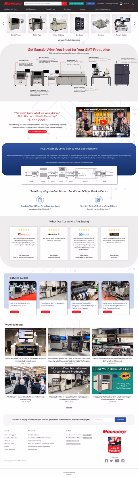 Manncorp Homepage 1440px