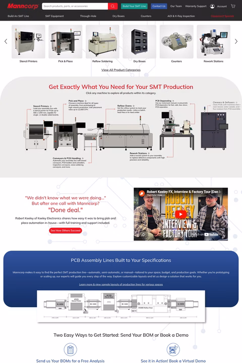 Manncorp Homepage 1440px