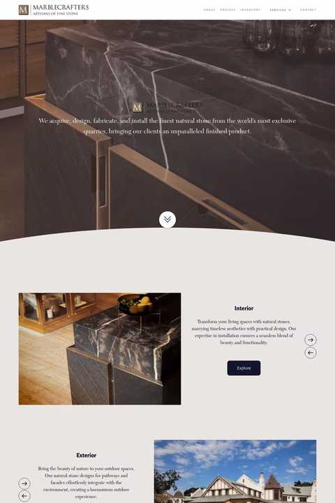 Marble-Crafters Homepage 1440px