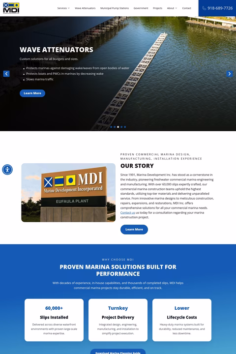 Marine-Development-Inc Homepage 1440px