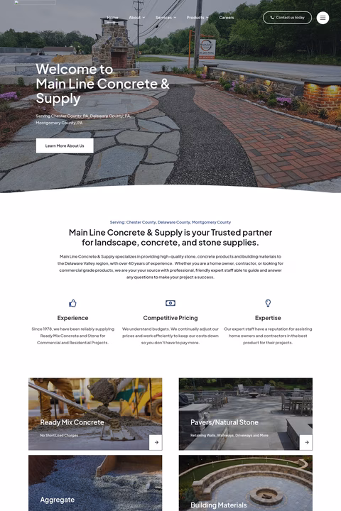 Main-Line-Concrete-Supply Homepage 1440px