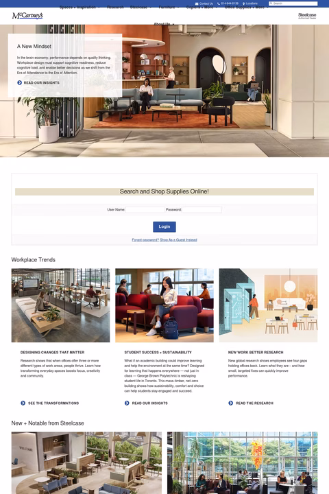 Mccartneys-Office-Supplies Homepage 1440px