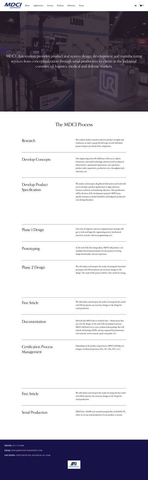 Mdci-Automation Homepage 1440px