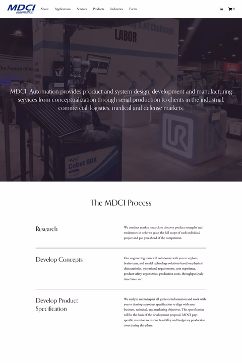 Mdci-Automation Homepage 1440px