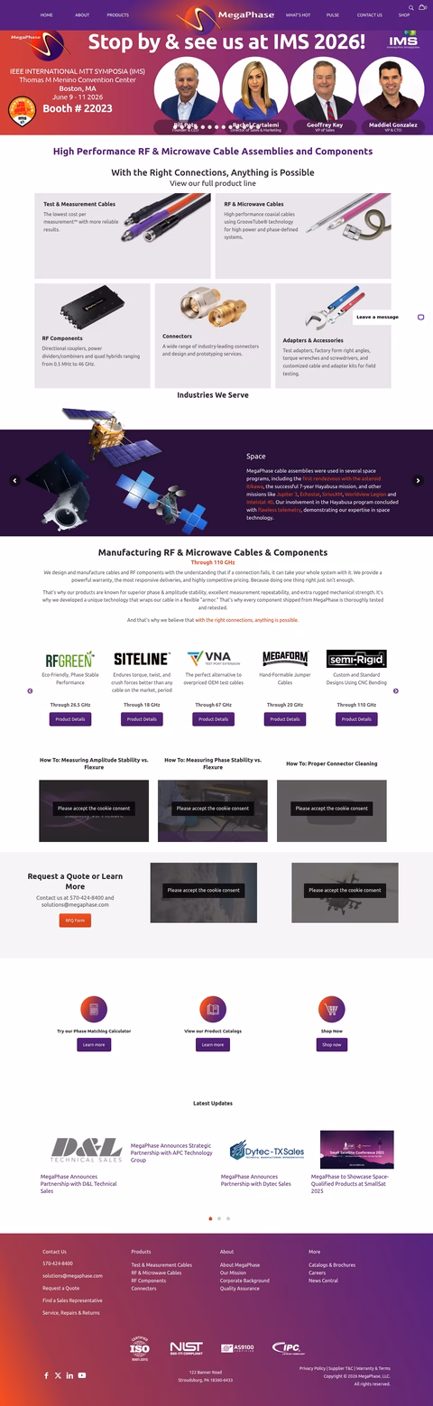 Megaphase Homepage 1440px