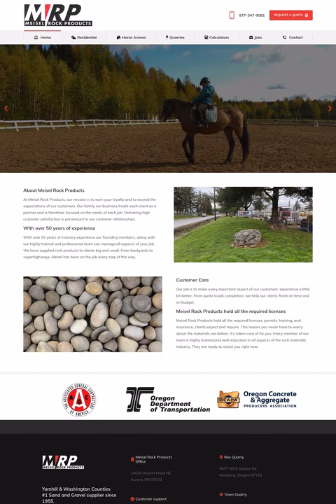 Meisel-Rock-Products Homepage 1440px