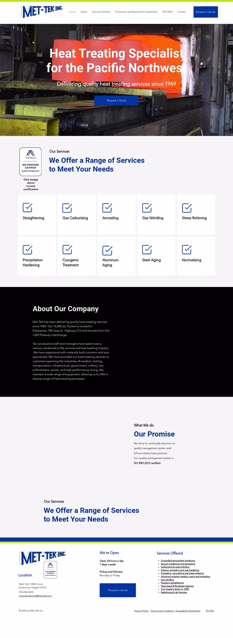 Met-Tek Homepage 1440px