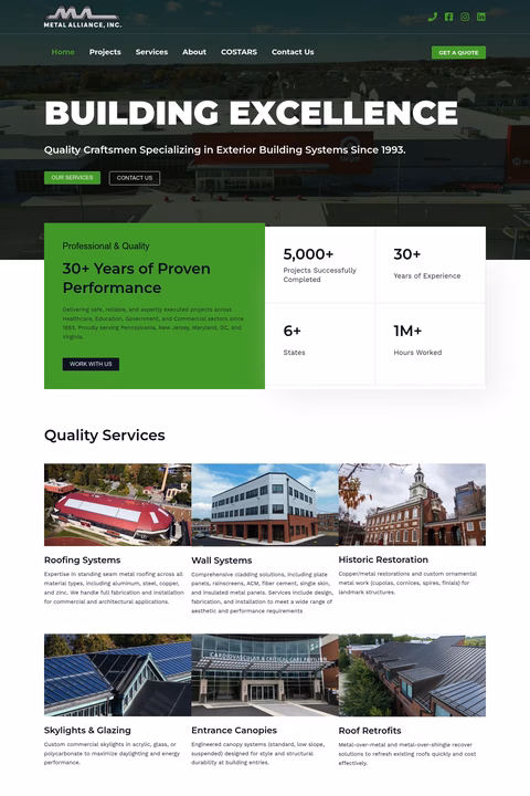 Metal-Alliance-Inc Homepage 1440px