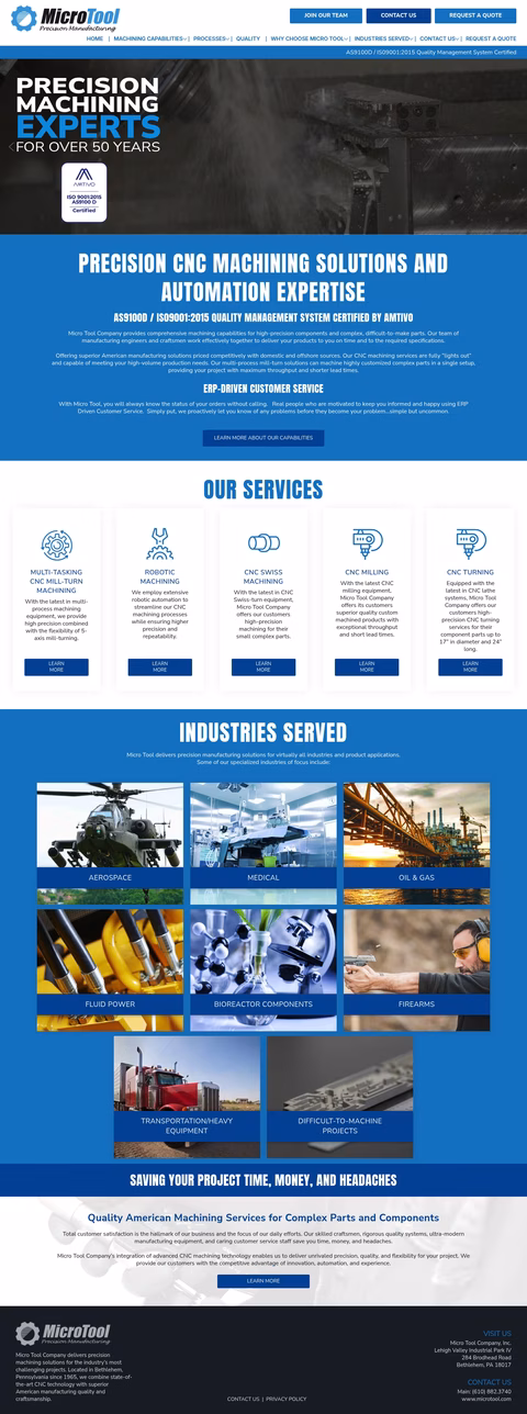 Micro-Tool-Precision-Manufacturing Homepage 1440px