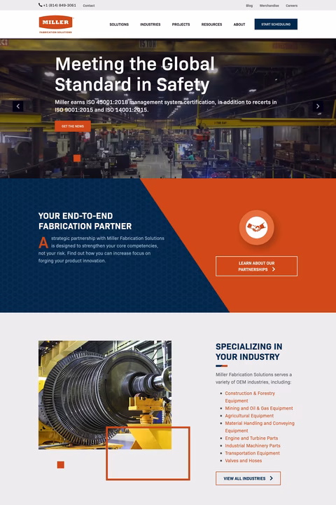 Miller-Fabrication-Solutions Homepage 1440px