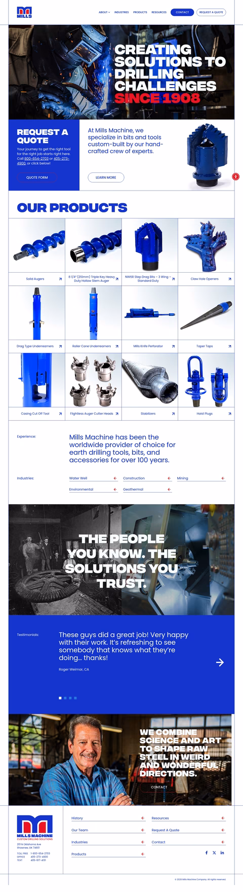 Mills-Machine-Company Homepage 1440px