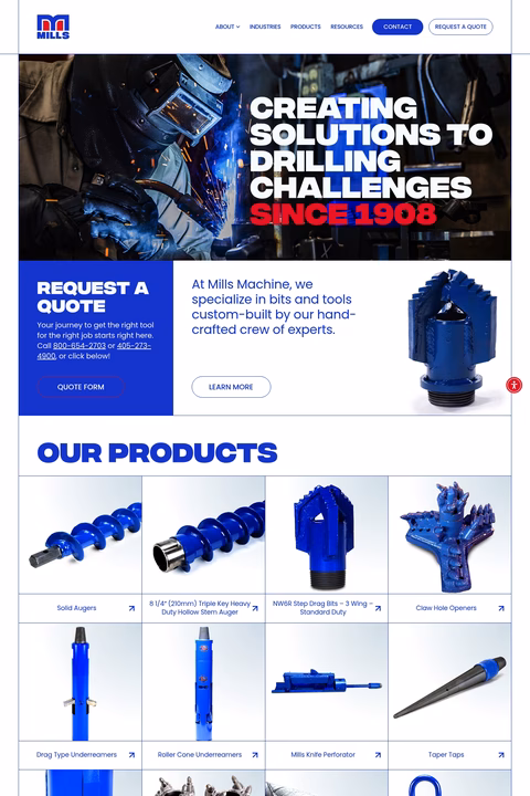 Mills-Machine-Company Homepage 1440px
