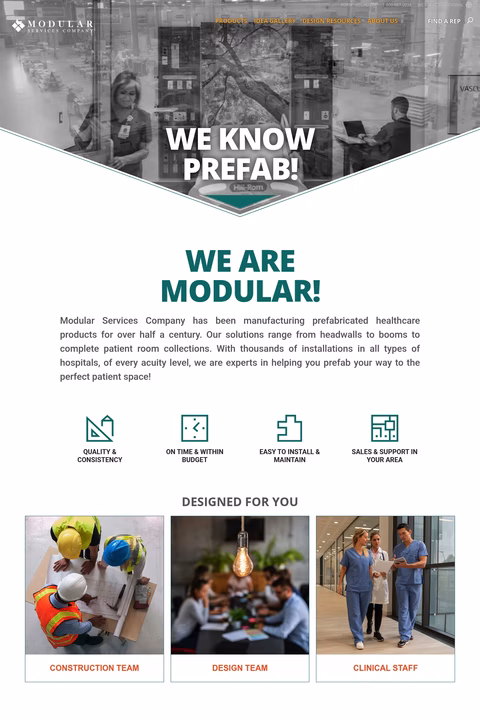 Modular-Services-Company Homepage 1440px