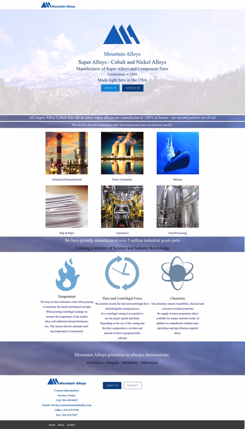Mountain-Alloys Homepage 1440px