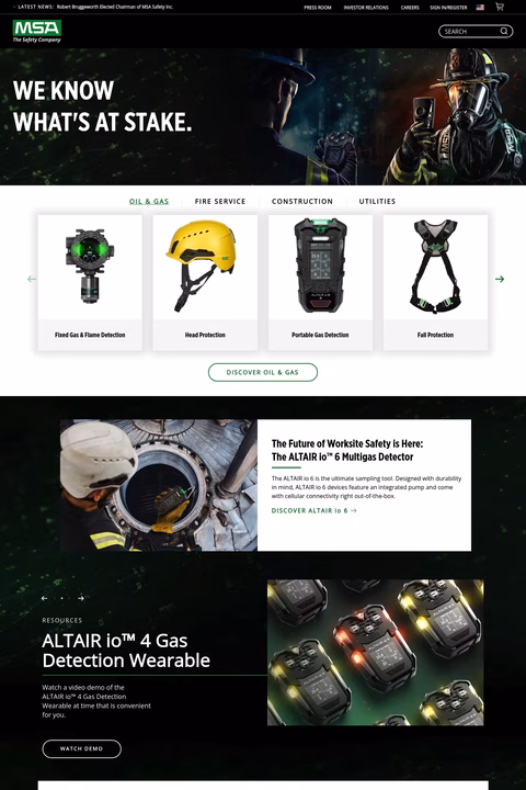Msa-Safety Homepage 1440px
