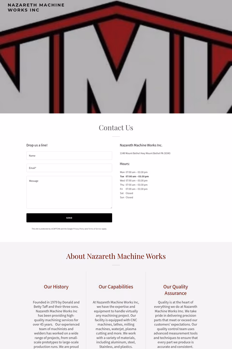 Nazareth-Machine-Works Homepage 1440px