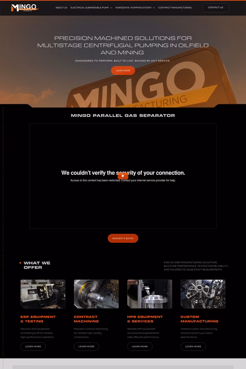 Mingo-Manufacturing Homepage 1440px