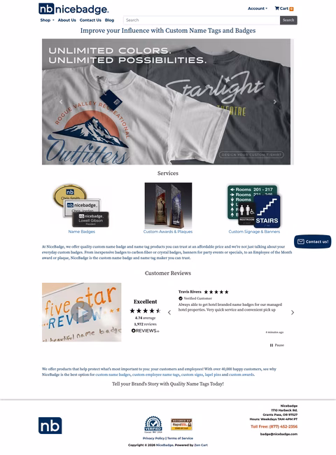 Nicebadge Homepage 1440px
