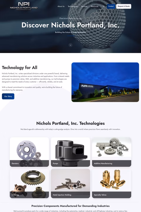Nichols-Portland-Inc Homepage 1440px