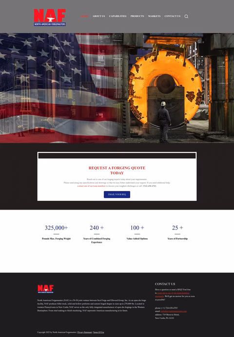 North-American-Forgemasters Homepage 1440px