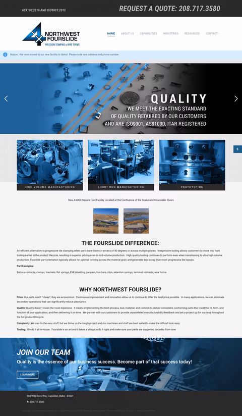 Northwest-Fourslide Homepage 1440px