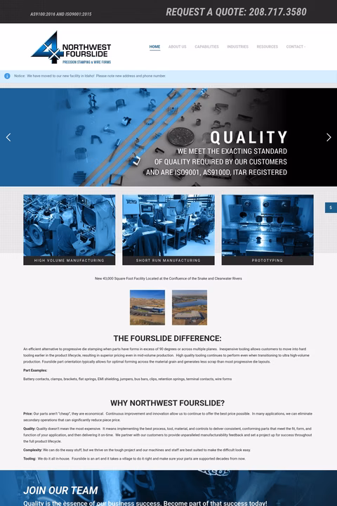 Northwest-Fourslide Homepage 1440px