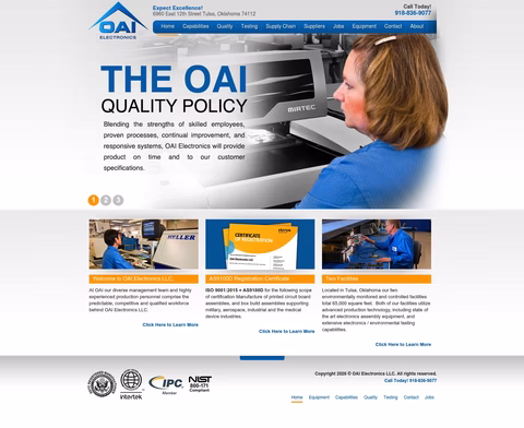 Oai-Electronics Homepage 1440px