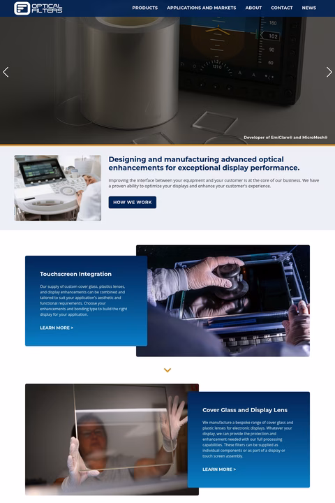 Optical-Filters-Usa Homepage 1440px