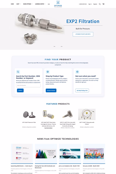 Optimize-Technologies Homepage 1440px