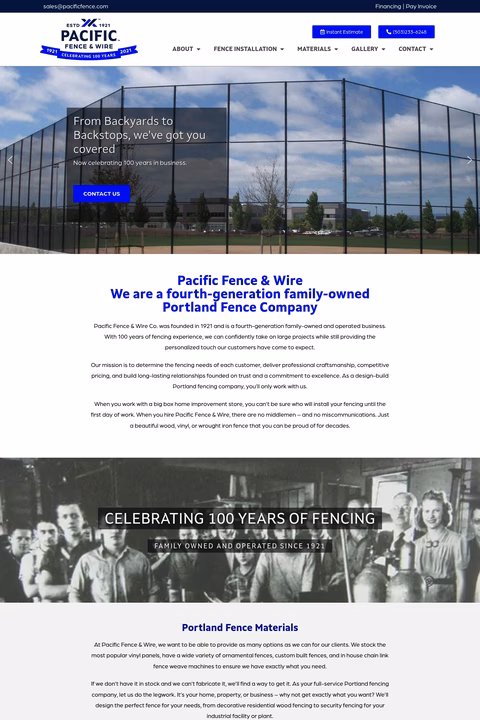 Pacific-Fence-Wire Homepage 1440px